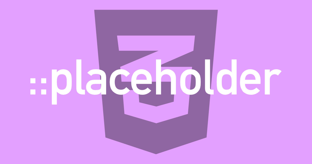用CSS來格式化 Placeholder