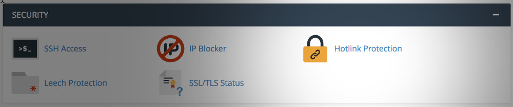 cPanel Security 區塊裡的功能圖示