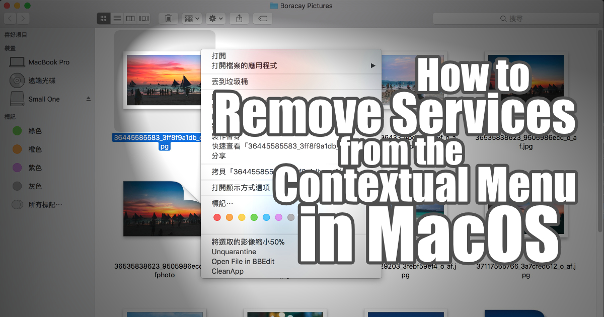 How to Remove items from the Contextual Menu in MacOS